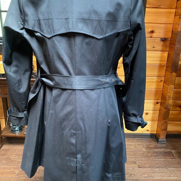 Lauren Ralph Lauren Women's Belted Black Trench Coat - Size S NEW w/o Tags - Picture 2 of 3